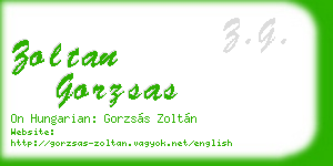zoltan gorzsas business card