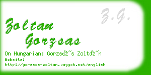 zoltan gorzsas business card